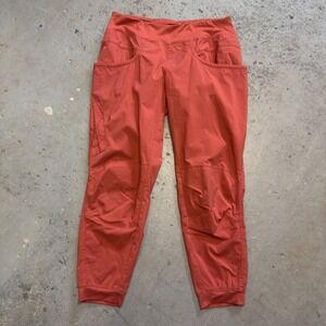 Prana Kanab Climbing Jogger Pants XL Burnt Orange Organic Cotton 1962631 Womens